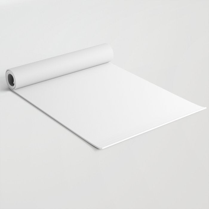 Whitest White Plain Solid  Yoga Mat Gallery Image 2