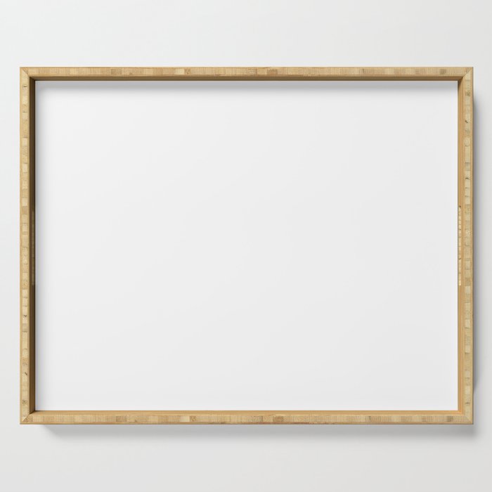 Whitest White Plain Solid  Serving Tray Gallery Image 1