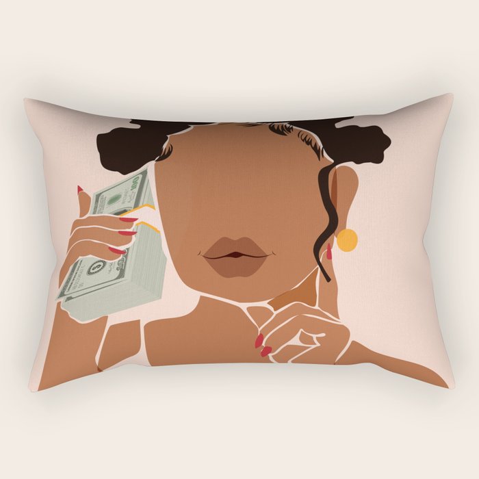 Mo' Money, No Problems Rectangular Pillow Gallery Image 1