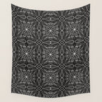 BW starry abstract mosaic A Wall Tapestry Gallery Image 4
