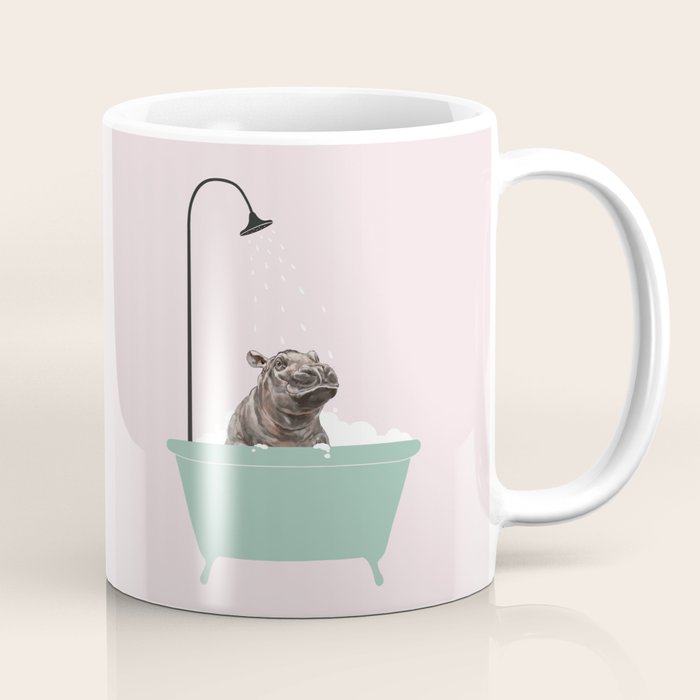 Hippo Enjoying Bubble Bath Coffee Mug Gallery Image 1