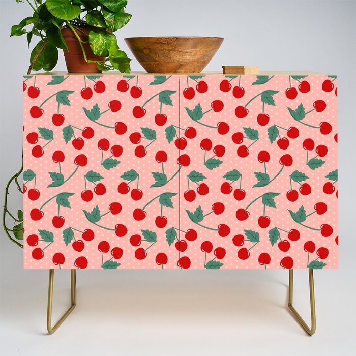 Cherry Kitsch on Pink Credenza Gallery Image 1