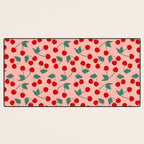 Cherry Kitsch on Pink Desk Mat Gallery Image 3