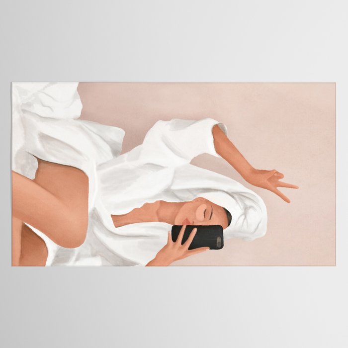 Morning Selfie Tablecloth Gallery Image 2