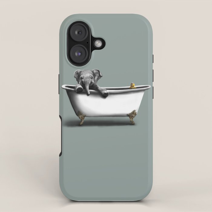 Elephant in Bath iPhone Case Gallery Image 1