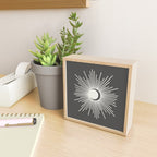 Sun and Moon - Charcoal Gray  Mini Art Print Gallery Image 2