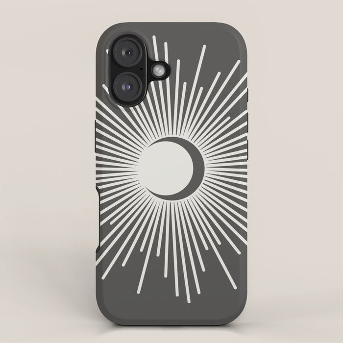 Sun and Moon - Charcoal Gray  iPhone Case Gallery Image 1