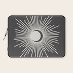 Sun and Moon - Charcoal Gray  Laptop Sleeve Gallery Image 1