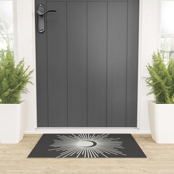 Sun and Moon - Charcoal Gray  Welcome Mat Gallery Image 3