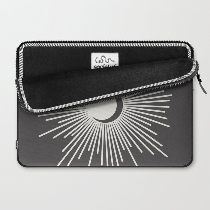 Sun and Moon - Charcoal Gray  Laptop Sleeve Gallery Image 2