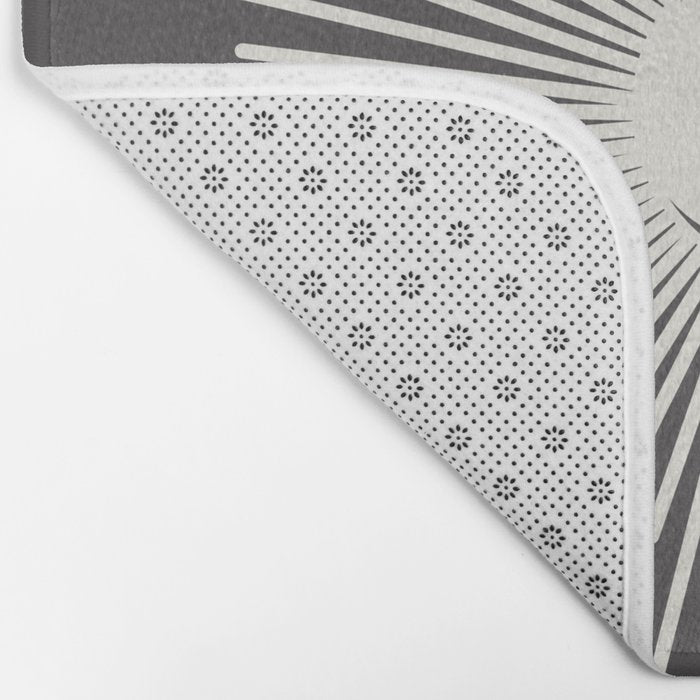 Sun and Moon - Charcoal Gray  Bath Mat Gallery Image 2