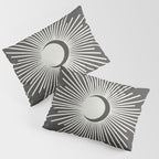 Sun and Moon - Charcoal Gray  Pillow Sham Gallery Image 3