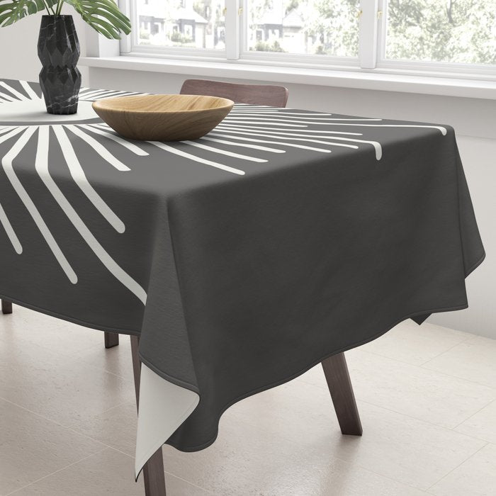 Sun and Moon - Charcoal Gray  Tablecloth Gallery Image 3