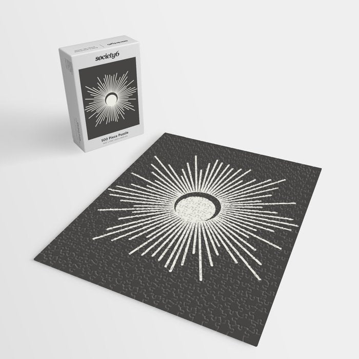 Sun and Moon - Charcoal Gray  Jigsaw Puzzle Gallery Image 2