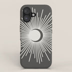 Sun and Moon - Charcoal Gray  iPhone Case Gallery Image 1