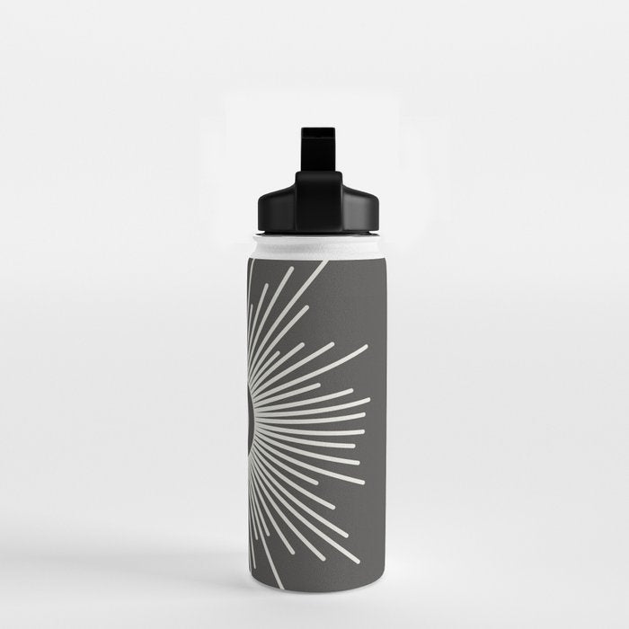 Sun and Moon - Charcoal Gray  Water Bottle Gallery Image 2
