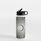 Sun and Moon - Charcoal Gray  Water Bottle Gallery Image 1