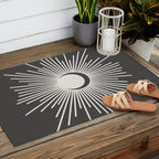 Sun and Moon - Charcoal Gray  Outdoor Rug Gallery Image 2