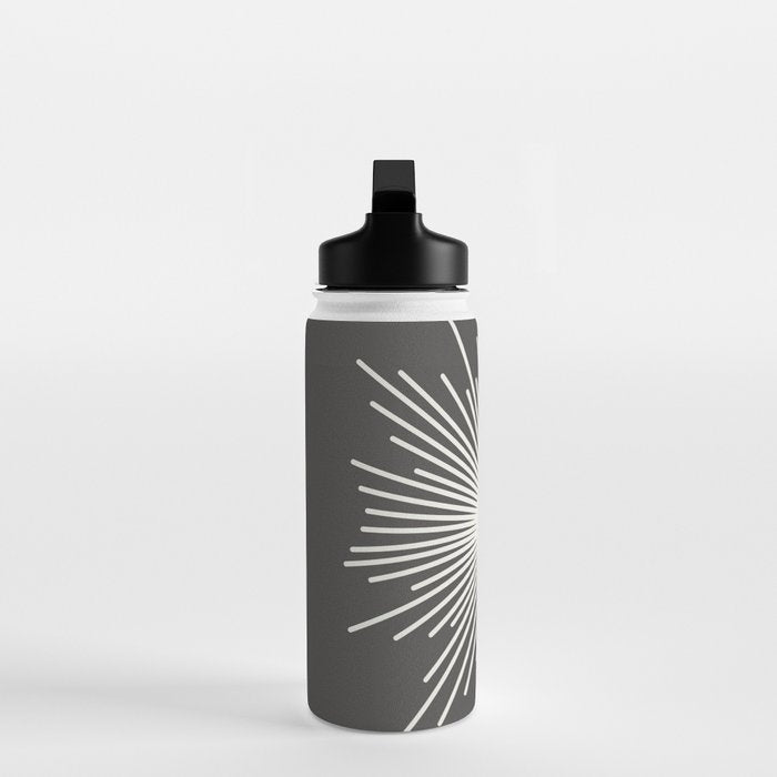 Sun and Moon - Charcoal Gray  Water Bottle Gallery Image 3