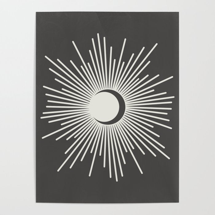 Sun and Moon - Charcoal Gray  Poster Gallery Image 4