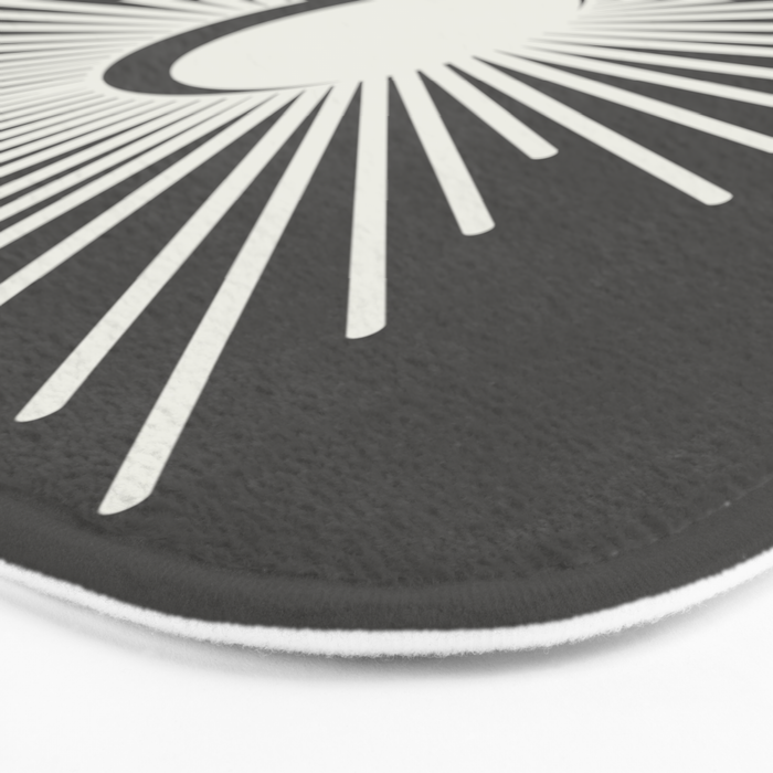 Sun and Moon - Charcoal Gray  Bath Mat Gallery Image 3