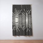 Sun and Moon - Charcoal Gray  Window Curtain Gallery Image 3
