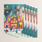 Amsterdam festive city lights in the snow Wrapping Paper Gallery Image 3