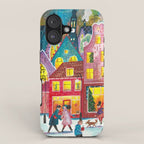 Amsterdam festive city lights in the snow iPhone Case Gallery Image 1