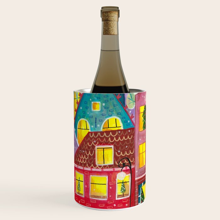 Amsterdam festive city lights in the snow Wine Chiller Gallery Image 1
