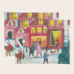 Amsterdam festive city lights in the snow Placemat Gallery Image 1