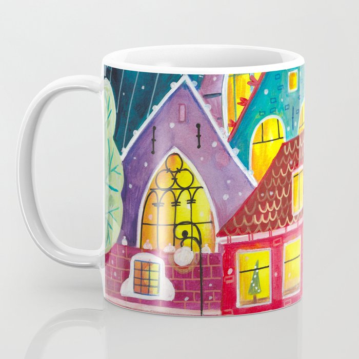 Amsterdam festive city lights in the snow Coffee Mug Gallery Image 3