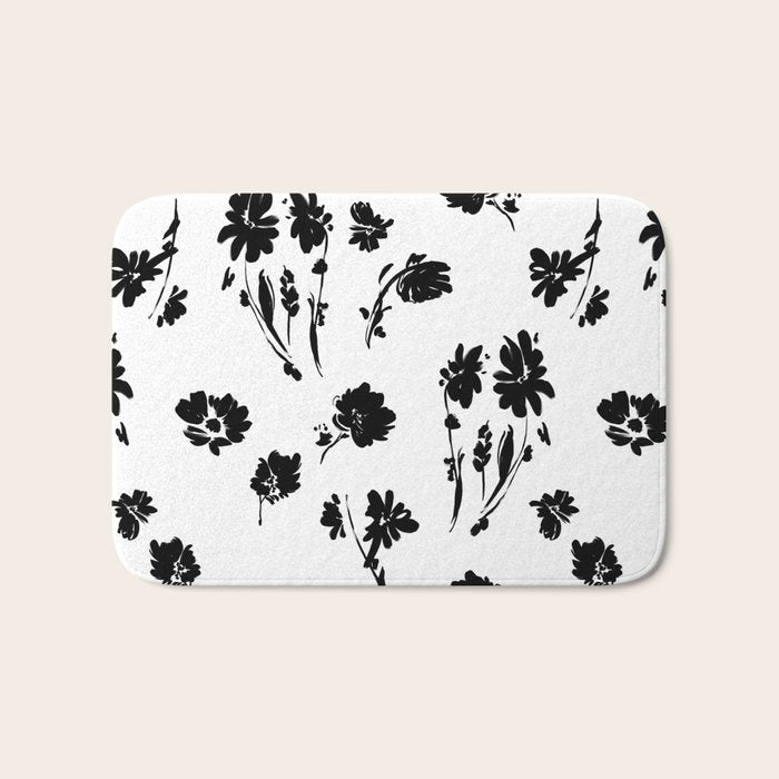 Brushstrokes meadow flowers BN Bath Mat Gallery Image 1