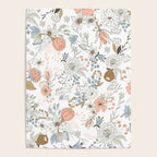 Abstract modern coral white pastel rustic floral Poster Gallery Image 4