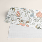 Abstract modern coral white pastel rustic floral Wrapping Paper Gallery Image 2