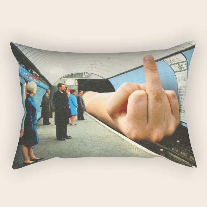 Monday Mood - Mind the finger Rectangular Pillow Gallery Image 2