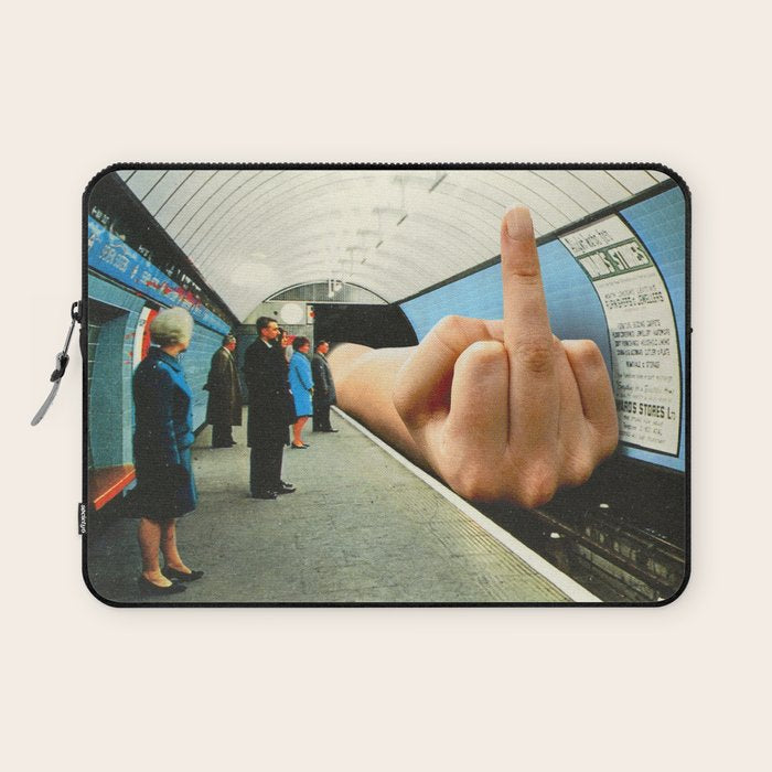Monday Mood - Mind the finger Laptop Sleeve Gallery Image 1
