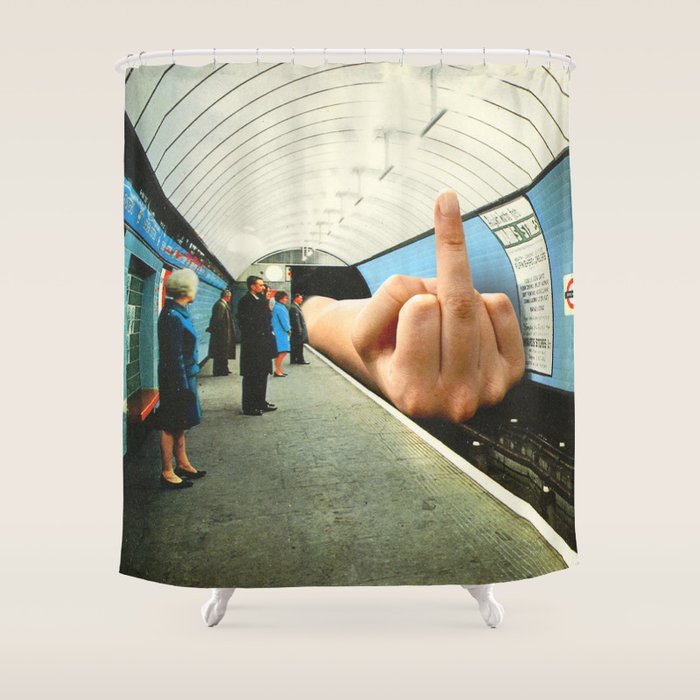 Monday Mood - Mind the finger Shower Curtain Gallery Image 1