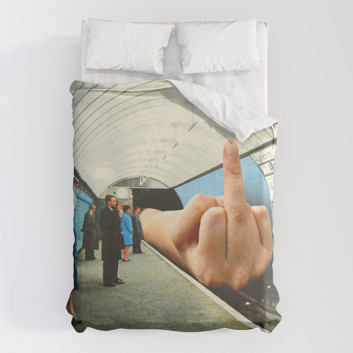 Monday Mood - Mind the finger Duvet Cover Gallery Image 6