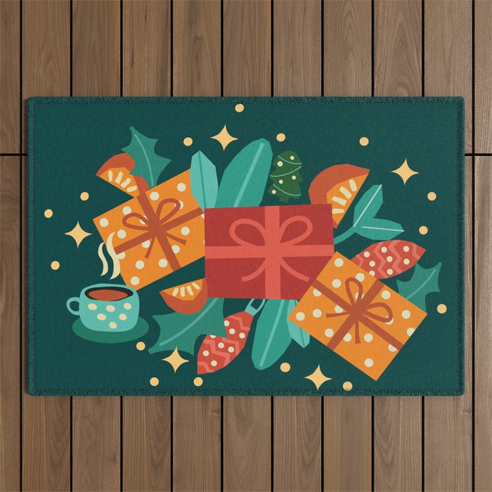 Christmas time Outdoor Rug Gallery Image 1