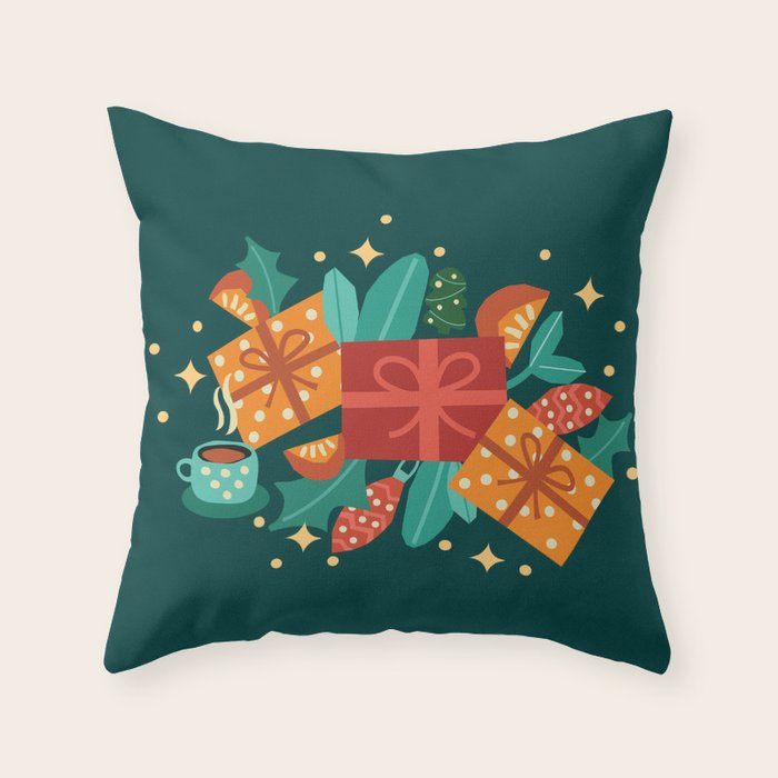 Christmas time Throw Pillow Gallery Image 1
