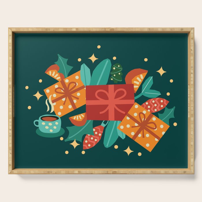 Christmas time Serving Tray Gallery Image 1
