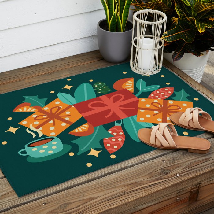 Christmas time Outdoor Rug Gallery Image 2