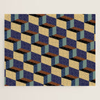 Cuboid Geometric Abstract Shapes Pattern XVII Jigsaw Puzzle Gallery Image 1