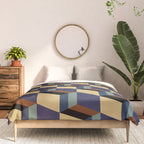 Cuboid Geometric Abstract Shapes Pattern XVII Comforter Gallery Image 3