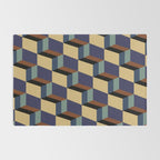 Cuboid Geometric Abstract Shapes Pattern XVII Rug Gallery Image 2