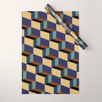 Cuboid Geometric Abstract Shapes Pattern XVII Wrapping Paper Gallery Image 1