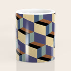 Cuboid Geometric Abstract Shapes Pattern XVII Coffee Mug Gallery Image 4