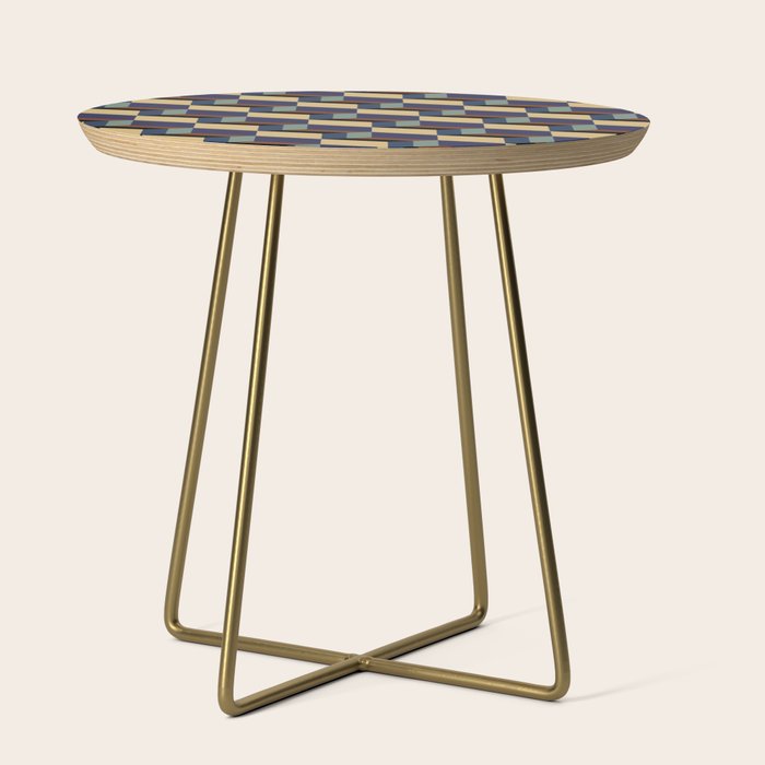 Cuboid Geometric Abstract Shapes Pattern XVII Side Table Gallery Image 1