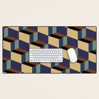 Cuboid Geometric Abstract Shapes Pattern XVII Desk Mat Gallery Image 1