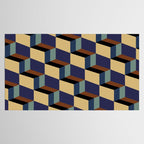 Cuboid Geometric Abstract Shapes Pattern XVII Tablecloth Gallery Image 2